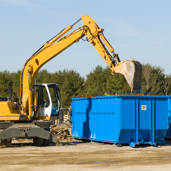 are there any restrictions on where a residential dumpster can be placed in Dubois